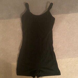 Black Cotton Bodysuit